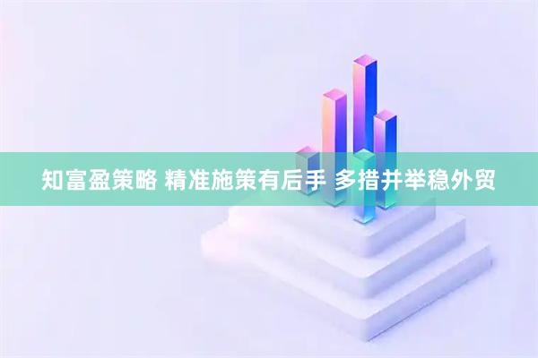 知富盈策略 精准施策有后手 多措并举稳外贸